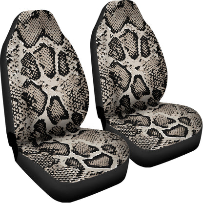 Tan And Black Snakeskin Printt Universal Fit Car Seat Covers