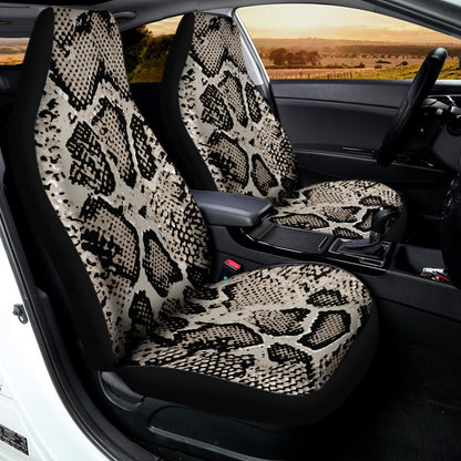 Tan And Black Snakeskin Printt Universal Fit Car Seat Covers