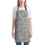 Tan Digital Camo Pattern Print Apron