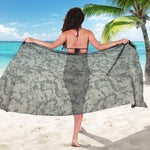 Tan Digital Camo Pattern Print Beach Sarong Wrap
