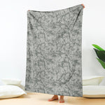 Tan Digital Camo Pattern Print Blanket