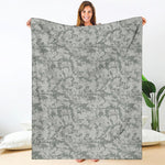 Tan Digital Camo Pattern Print Blanket