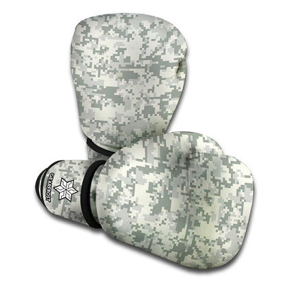 Tan Digital Camo Pattern Print Boxing Gloves