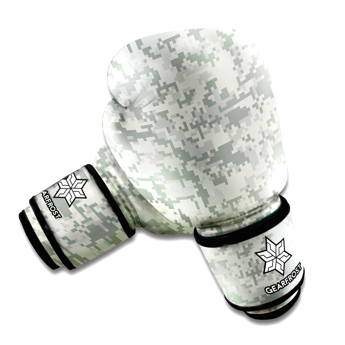 Tan Digital Camo Pattern Print Boxing Gloves