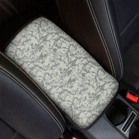 Tan Digital Camo Pattern Print Car Center Console Cover