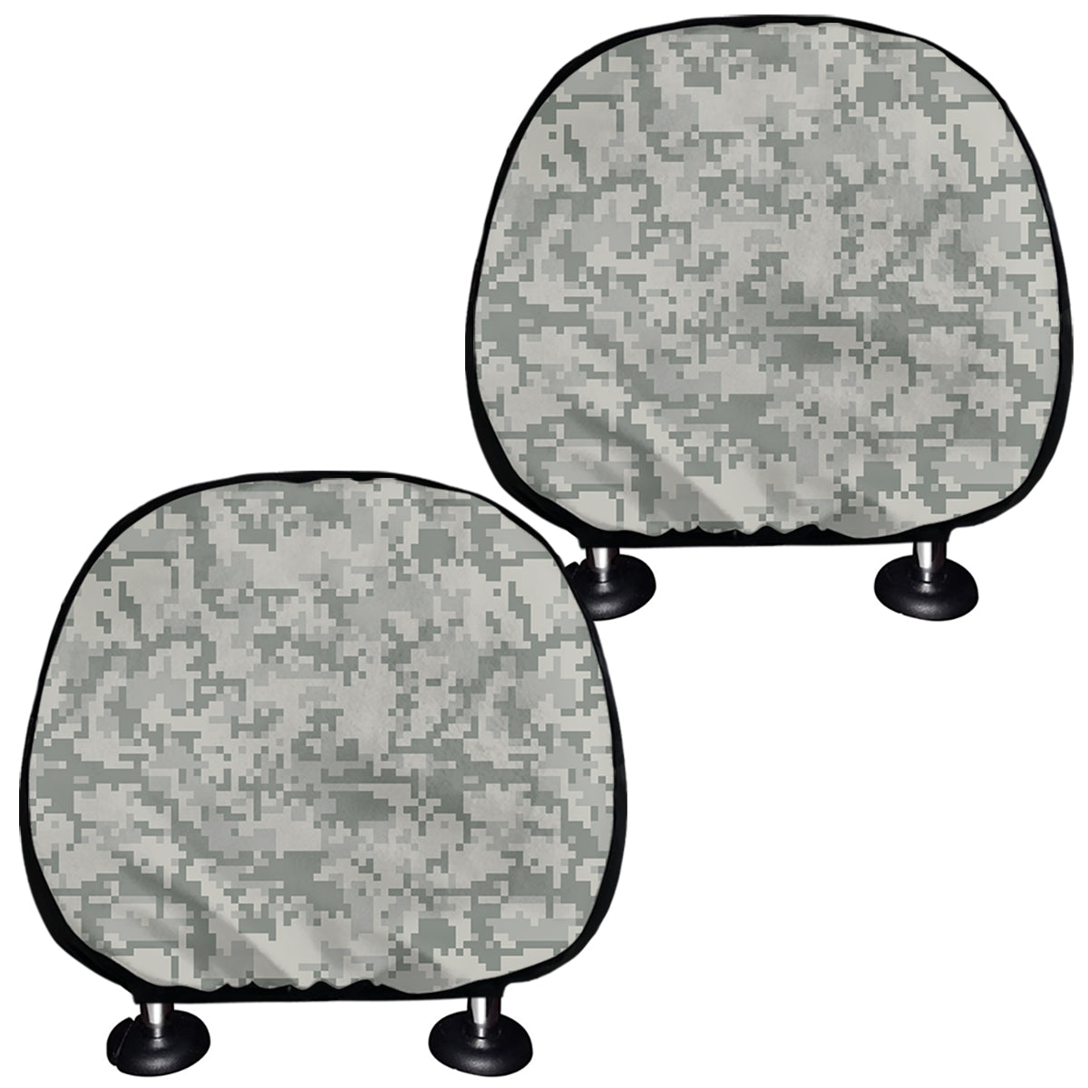 Tan Digital Camo Pattern Print Car Headrest Covers