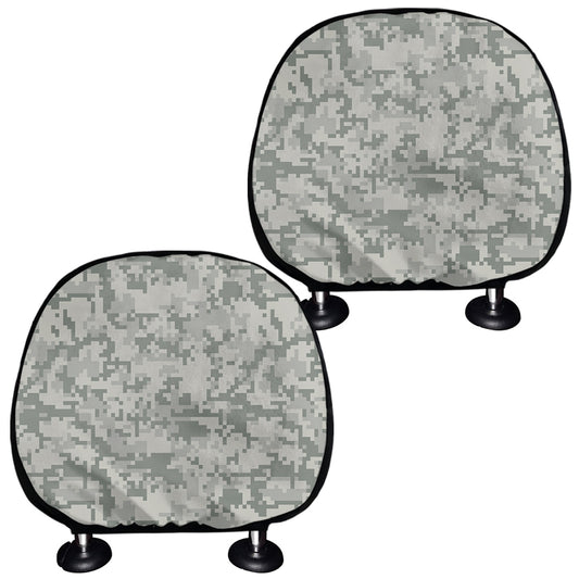 Tan Digital Camo Pattern Print Car Headrest Covers