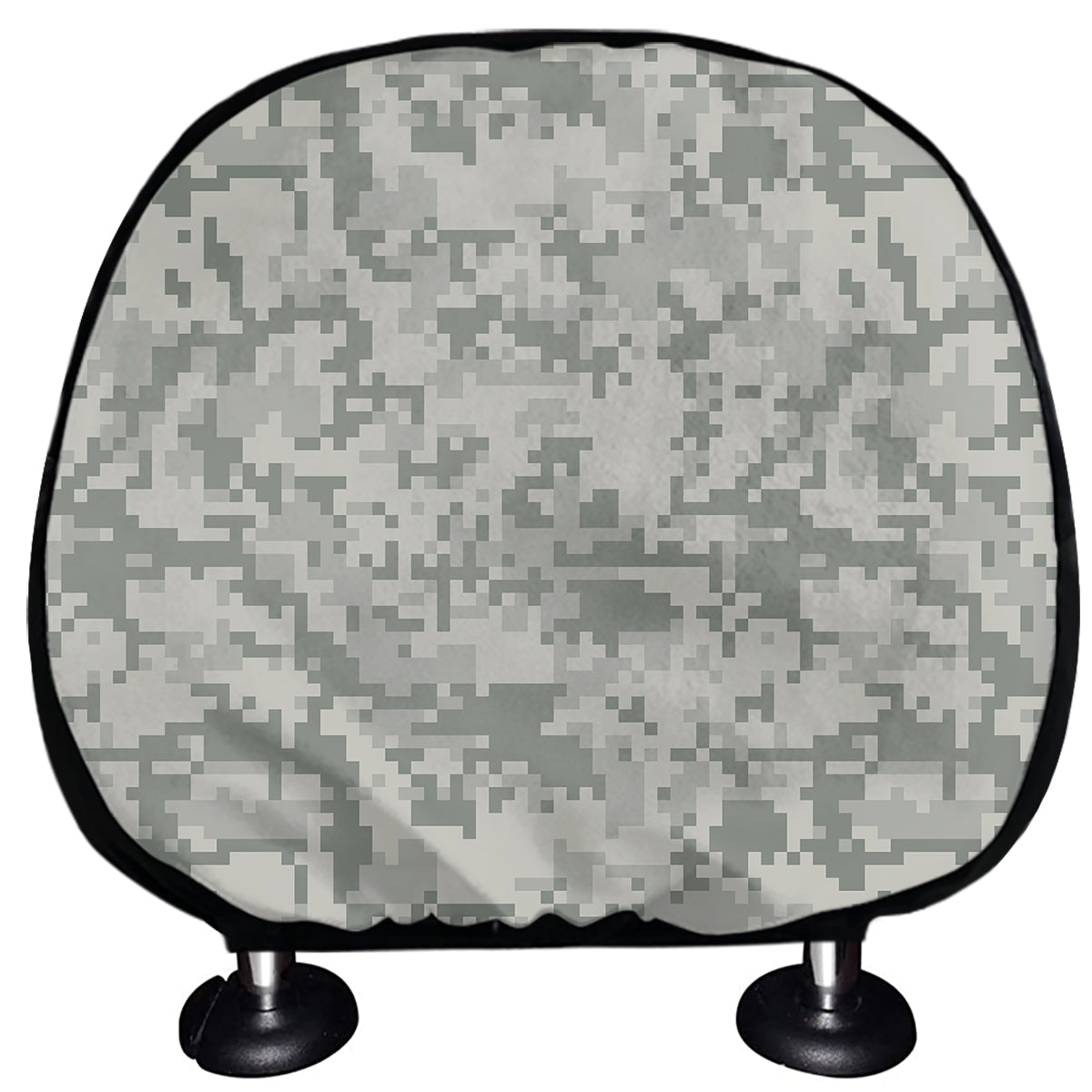 Tan Digital Camo Pattern Print Car Headrest Covers