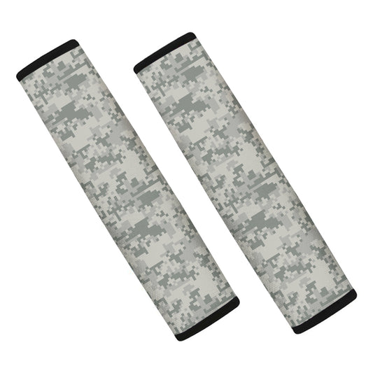 Tan Digital Camo Pattern Print Car Seat Belt Covers