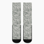 Tan Digital Camo Pattern Print Crew Socks