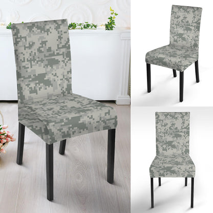 Tan Digital Camo Pattern Print Dining Chair Slipcover
