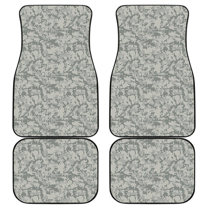 Tan Digital Camo Pattern Print Front and Back Car Floor Mats