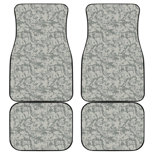 Tan Digital Camo Pattern Print Front and Back Car Floor Mats