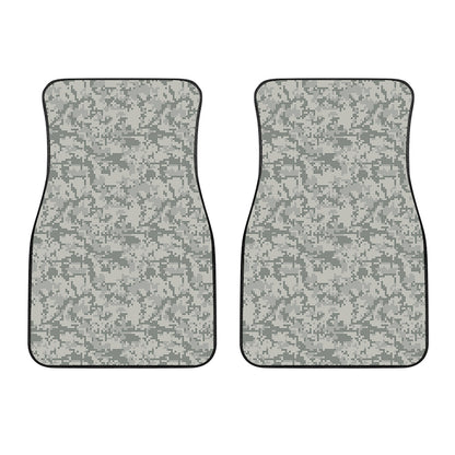 Tan Digital Camo Pattern Print Front Car Floor Mats