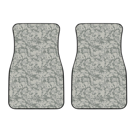 Tan Digital Camo Pattern Print Front Car Floor Mats
