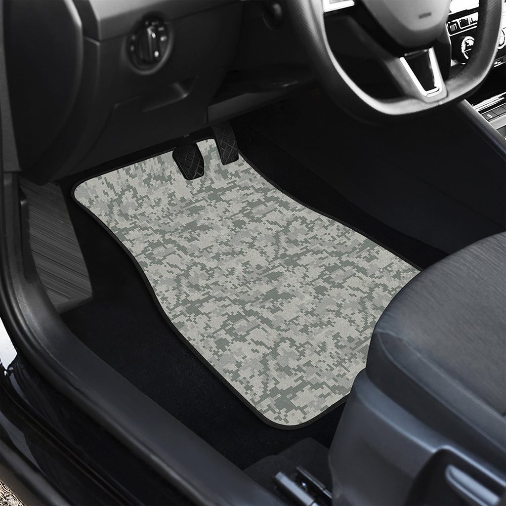 Tan Digital Camo Pattern Print Front Car Floor Mats