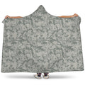 Tan Digital Camo Pattern Print Hooded Blanket