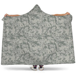 Tan Digital Camo Pattern Print Hooded Blanket