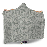 Tan Digital Camo Pattern Print Hooded Blanket