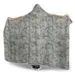 Tan Digital Camo Pattern Print Hooded Blanket