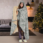 Tan Digital Camo Pattern Print Hooded Blanket