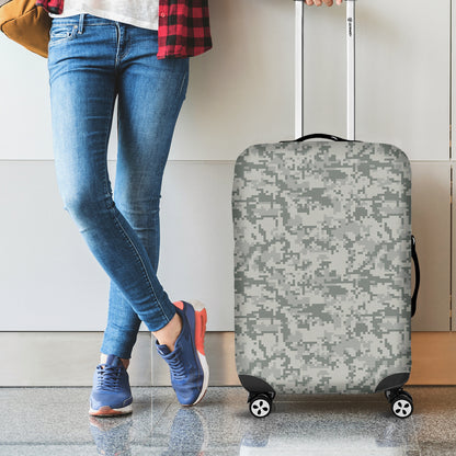 Tan Digital Camo Pattern Print Luggage Cover