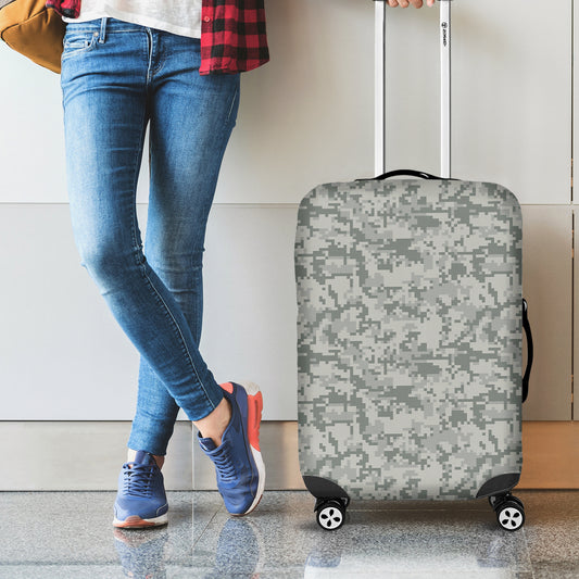 Tan Digital Camo Pattern Print Luggage Cover