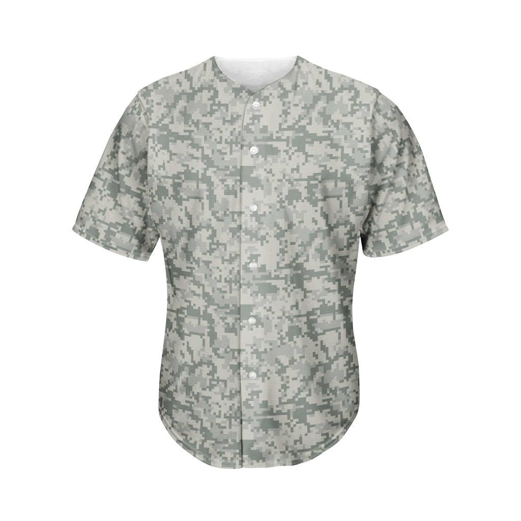 Tan Digital Camo Pattern Print Men's Baseball Jersey