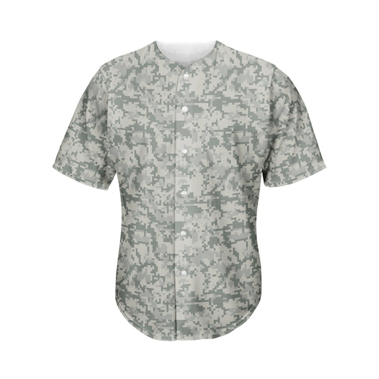 Tan Digital Camo Pattern Print Men's Baseball Jersey