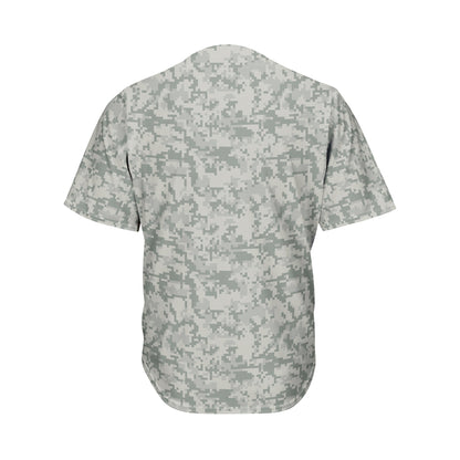 Tan Digital Camo Pattern Print Men's Baseball Jersey
