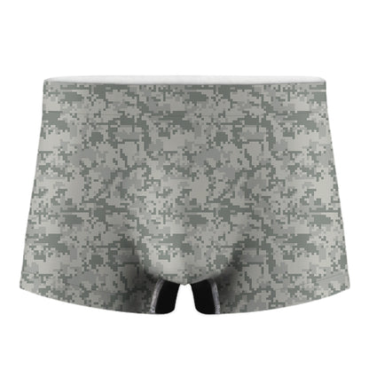 Tan Digital Camo Pattern Print Men's Boxer Briefs