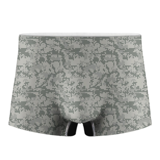 Tan Digital Camo Pattern Print Men's Boxer Briefs