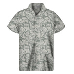 Tan Digital Camo Pattern Print Men's Short Sleeve Shirt