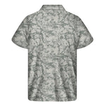 Tan Digital Camo Pattern Print Men's Short Sleeve Shirt