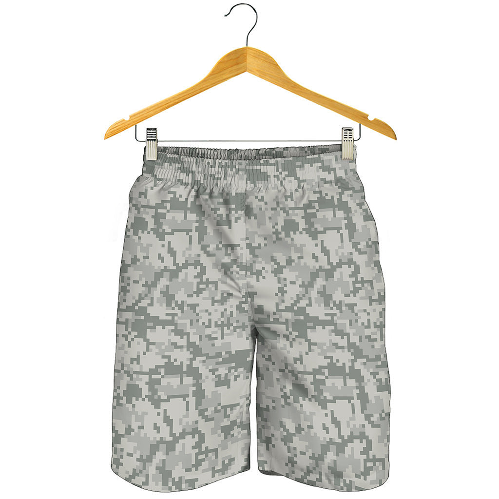 Tan Digital Camo Pattern Print Men's Shorts