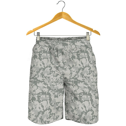 Tan Digital Camo Pattern Print Men's Shorts