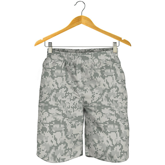 Tan Digital Camo Pattern Print Men's Shorts