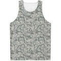 Tan Digital Camo Pattern Print Men's Tank Top