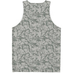 Tan Digital Camo Pattern Print Men's Tank Top