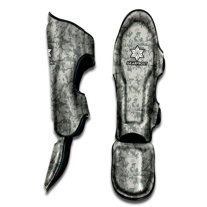 Tan Digital Camo Pattern Print Muay Thai Shin Guard