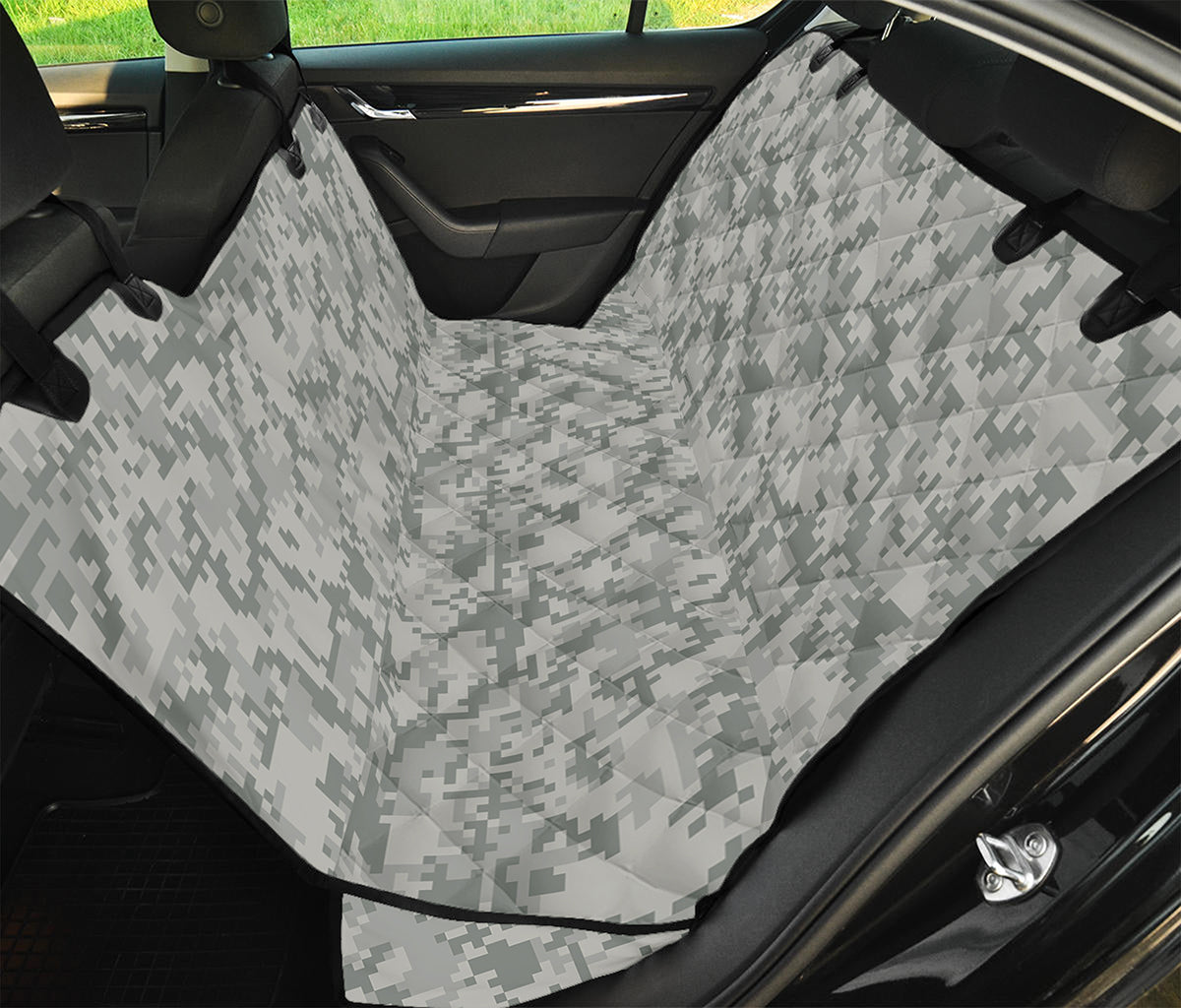 Tan Digital Camo Pattern Print Pet Car Back Seat Cover