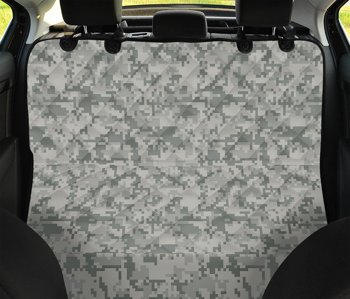 Tan Digital Camo Pattern Print Pet Car Back Seat Cover