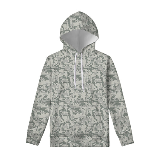 Tan Digital Camo Pattern Print Pullover Hoodie