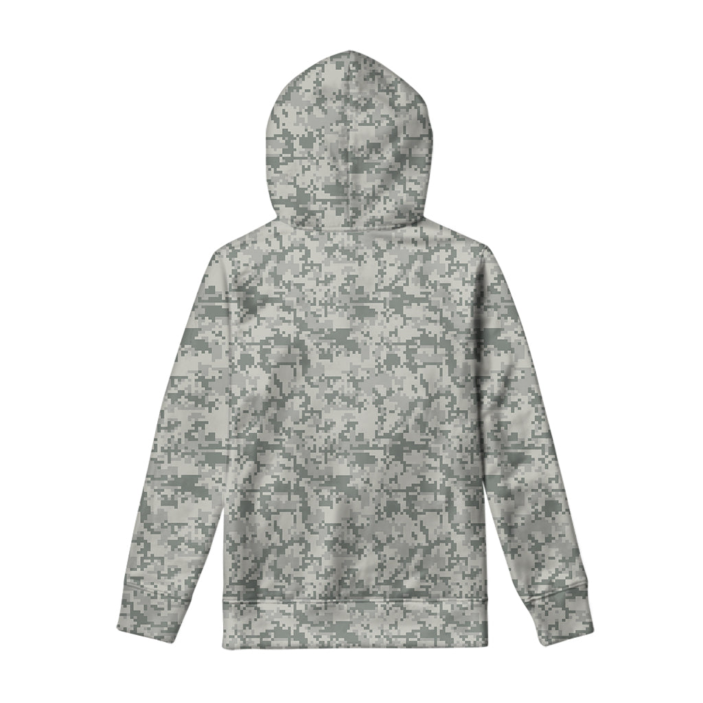 Tan Digital Camo Pattern Print Pullover Hoodie