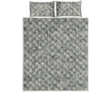 Tan Digital Camo Pattern Print Quilt Bed Set
