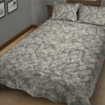 Tan Digital Camo Pattern Print Quilt Bed Set