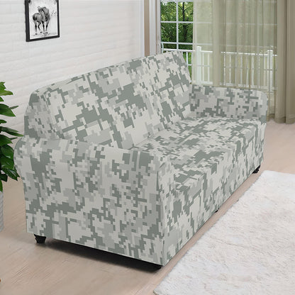 Tan Digital Camo Pattern Print Sofa Cover