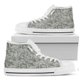 Tan Digital Camo Pattern Print White High Top Sneakers