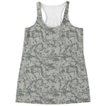 Tan Digital Camo Pattern Print Women's Racerback Tank Top