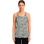 Tan Digital Camo Pattern Print Women's Racerback Tank Top